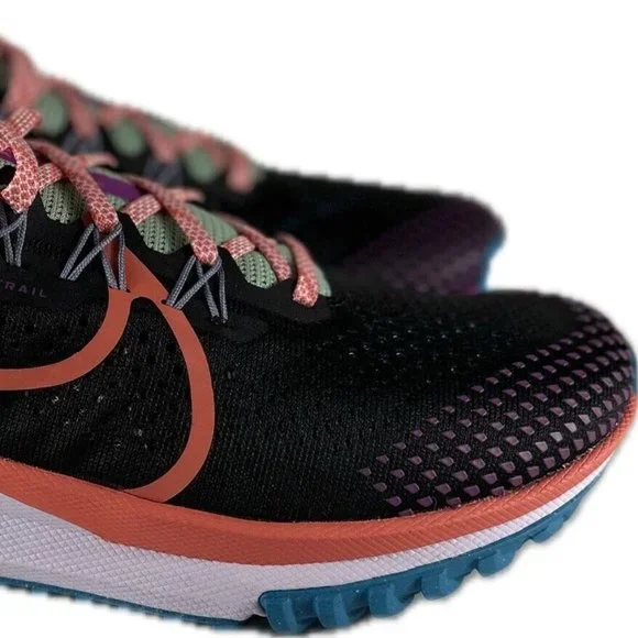Nike Men's React Pegasus Trail 4 Black Magic Ember Vivid Purple Sneakers Size 10